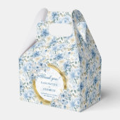 クラシック水彩淡青金ゴールド結婚ズ感謝してい フェイバーボックス (正面サイド)