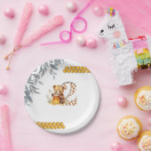 クラシック水彩熊はちみつ第2の誕生日 ペーパープレート (パーティー)