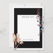 クラシック水彩青葉空白の結婚の サンキューカード (正面)