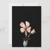 クラシック水彩青葉空白の結婚の サンキューカード (裏面)