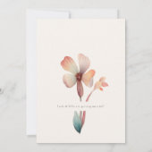 クラシック水彩青離れミニマ結婚リスト 招待状 (裏面)