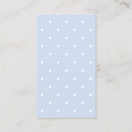 クラシック水玉模様エレガント男の子の赤ちゃんシャワー登録 エンクロージャーカード (裏面)