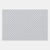 クラシック水玉模様グレイ ラッピングペーパーシート (正面3)