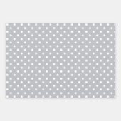 クラシック水玉模様グレイ ラッピングペーパーシート (正面2)