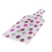 クラシック水玉模様ピンクの白 カッティングボード (角)