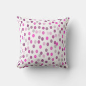 クラシック水玉模様ピンクの白 クッション (正面)