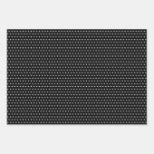 クラシック水玉模様ホワイトオンレッドグリーンブラック ラッピングペーパーシート (正面3)