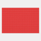 クラシック水玉模様ホワイトオンレッドグリーンブラック ラッピングペーパーシート (正面)