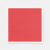 クラシック水玉模様赤と白ナプキンス スタンダードカクテルナプキン (正面)