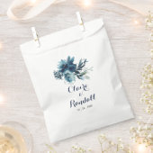 クラシック水色フローラ結婚ズ フェイバーバッグ (クリップ留めされた状態)