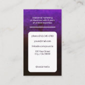 クラシック求職者クラシーなミニマリストのダークプラム 名刺 (裏面)