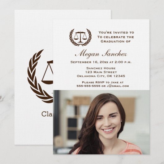 クラシック法科卒業 招待状 (正面/裏面)