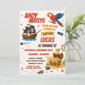 クラシック海賊版誕生日招待状 招待状 (スタンド正面)