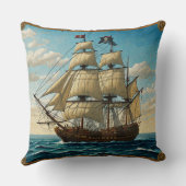 クラシック海賊船モザイク クッション (裏面)