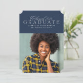 クラシック海軍エレガント2025年写真卒業 案内状 (スタンド正面)