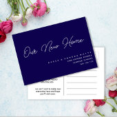 クラシック海軍 | 引っ越しましたエレガントの変更 案内ポストカード