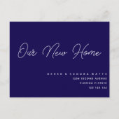 クラシック海軍 | 引っ越しましたエレガントの変更 案内ポストカード (正面)