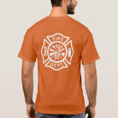 クラシック消防署マルタ十字消防士 Tシャツ (裏面)