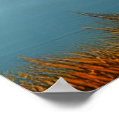 クラシック湖の木々の秋の眺め ポスター (角)