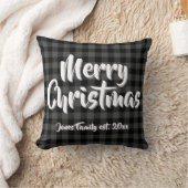 クラシック灰色の黒い水牛のプリッパーソナライズされたド クッション (ブランケット)