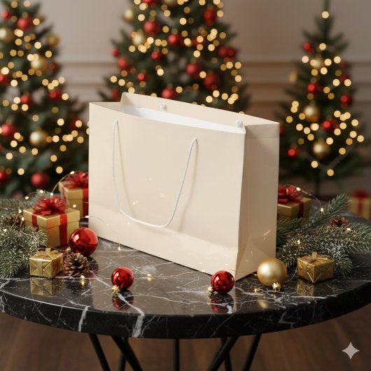 クラシック無地の色の抱き枕独身の – 色のデザイン ラージペーパーバッグ