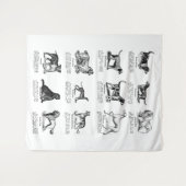 クラシック犬の種 タペストリー (正面(横))