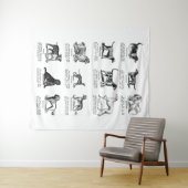 クラシック犬の種 タペストリー (インサイチュ(横))