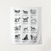 クラシック犬の種 タペストリー (正面)