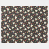 クラシック猫 フリースブランケット (正面(横))