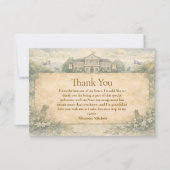 クラシック獣医学校卒業式 サンキューカード (正面)