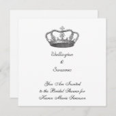 クラシック王妃の王冠 招待状 (正面/裏面)