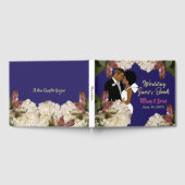 クラシック王室のブルーアフリ結婚ンアメリカン ゲストブック (全面)