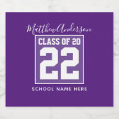 クラシック王室の紫卒業 ビールラベル (シングルラベル)