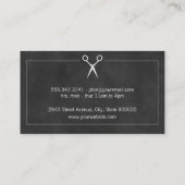 クラシック理容師ショップのお洒落背景 名刺 (裏面)