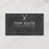 クラシック理容師ショップのお洒落背景 名刺 (正面)