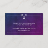 クラシック理容師ショップグお洒落リーンパープル 名刺 (裏面)