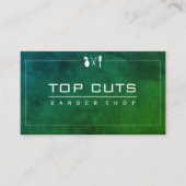 クラシック理容師ショップグお洒落リーンパープル 名刺 (正面)