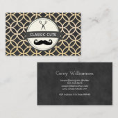 クラシック理容師ショップサークルパターン 名刺 (正面/裏面)