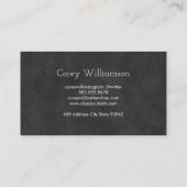 クラシック理容師ショップ金ゴールドブラシ 名刺 (裏面)