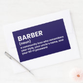 クラシック理容師定義ステッカー 長方形シール (封筒)
