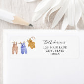 クラシック男の赤ちゃん差出人住所ラベル ラベル (インサイチュ)