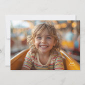 クラシック白いクリスマスボウ写真 シーズンカード (裏面)