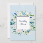 クラシック白い花の口と見る 招待状 (裏面)