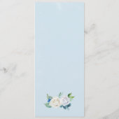 クラシック白い花の結婚ディナーメニュー メニュー (裏面)