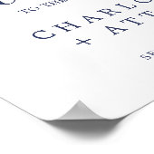 クラシック白い花ウェルカム結婚ズ ポスター (角)