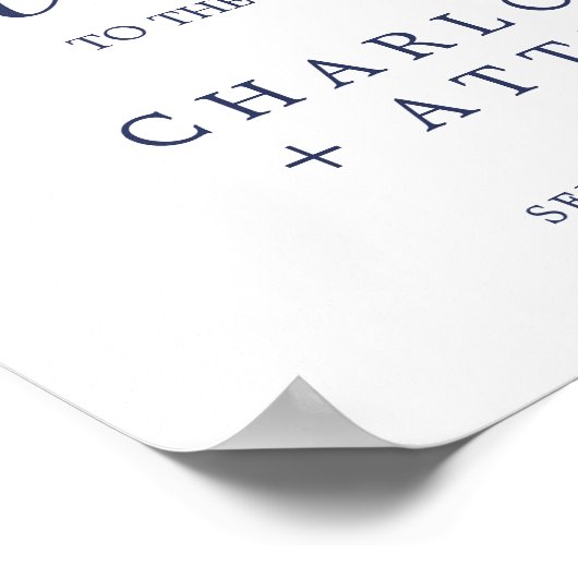 クラシック白い花ウェルカム結婚ズ ポスター (角)