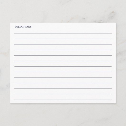 クラシック白い花ブライダルシャワーレシピカード ポストカード (裏面)