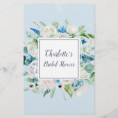 クラシック白い花ブライダルビンゴゲーム チラシ (裏面)