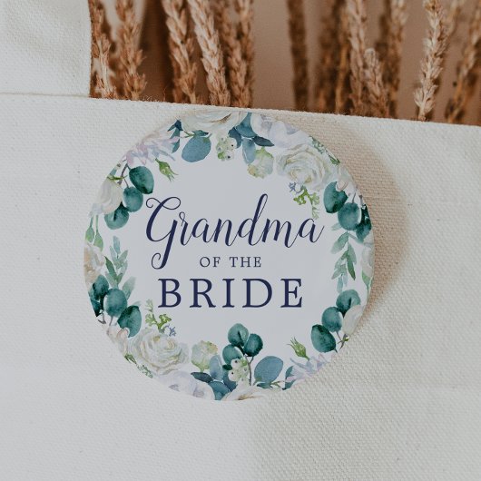 クラシック白い花嫁のおばあちゃん 缶バッジ