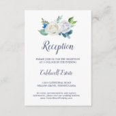 クラシック白い花披露宴挿入カード エンクロージャーカード (正面)